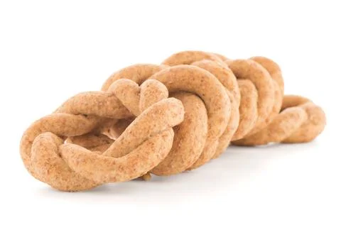 Olive crackers Tasty round olive crackers on white background. Copyright: ... 스톡 사진