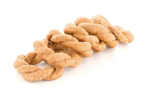 Olive crackers Tasty round olive crackers on white background. Copyright: ... Stock Photos