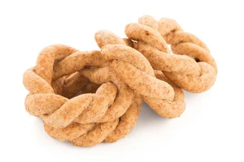 Olive crackers Tasty round olive crackers on white background. Copyright: ... Stock Photos