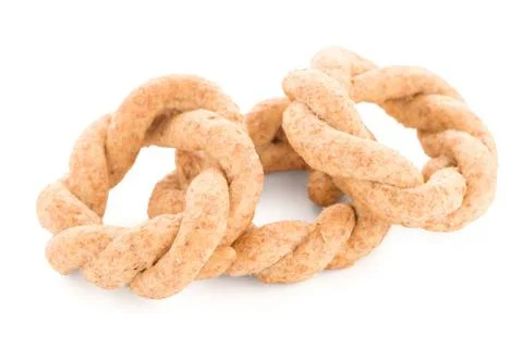 Olive crackers Tasty round olive crackers on white background. Copyright: ... 스톡 사진
