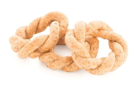 Olive crackers Tasty round olive crackers on white background. Copyright: ... 스톡 사진