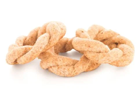 Olive crackers Tasty round olive crackers on white background. Copyright: ... 스톡 사진