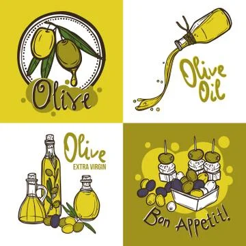 Olive Design Concept Stock Illustration