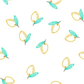 Olive food vector seamless pattern Stock Illustration