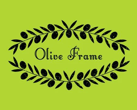 Olive frame design. Vector illustration Stock Illustration