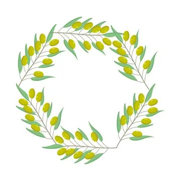 Olive frame for use in web design Stock Illustration