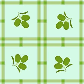Olive fruit seamless for pattern fabric, simple olive fruit cute repeat in .. イラスト素材