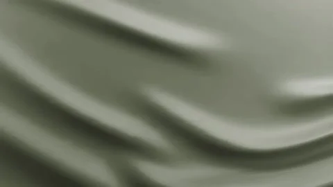 Olive gray fabric waves background with soft folds, abstract seamless loop video Stock Footage 339264234