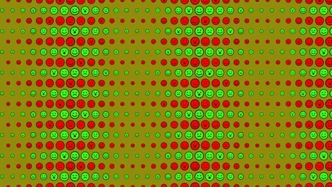 Olive Green and Red Halftone Dot Grid Animation Stock Footage 344773227