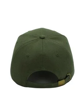 Olive green baseball cap back view Stock Photos