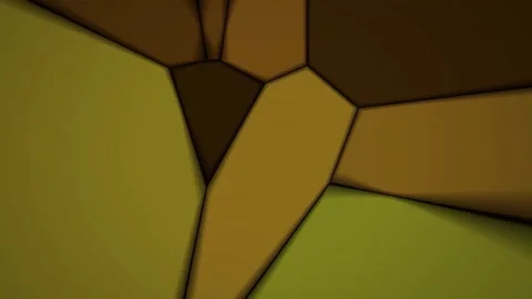 Olive Green Brown Voronoi Polygon Morphing Geometric Seamless Loop Stock Footage 343906325