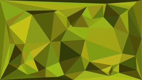 Olive green geometric low poly abstract background with triangular shapes Illustrazione stock