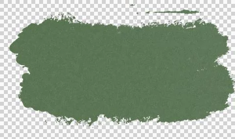 Olive Green Paint Stroke with Textured Edges Stock Illustration