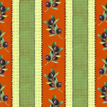 Olive green patchwork , seamless pattern Stock Illustration