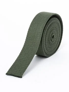 Olive green webbing strap diagonal Fotos Stock
