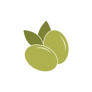Olive icon black vector sign Stock Illustration