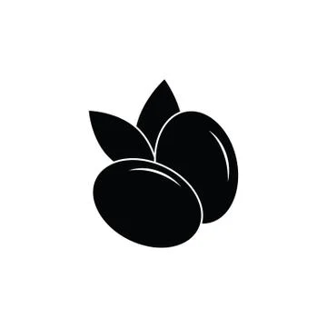 Olive icon black vector sign Stock Illustration