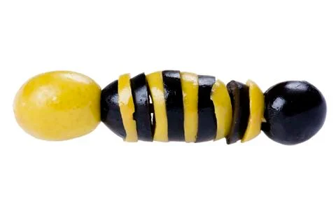 Olive isolated on white macro Foto stock