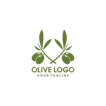 Olive Logo Organic and Vector, Oil Stock Illustration