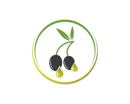 Olive logo template vector Stock Illustration
