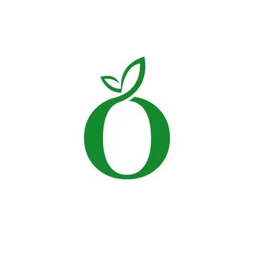 Olive-looking letter O vector icon Stock Illustration