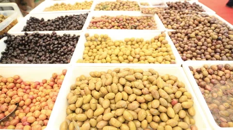Olive on a market 3 Stock Footage 57951891