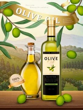 Olive oil ads Illustrazione stock