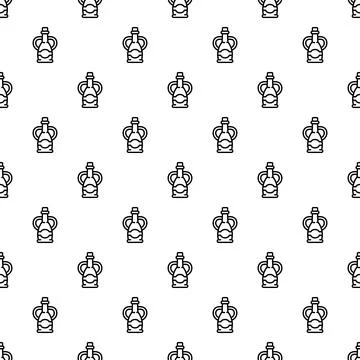 Olive oil bottle containers pattern for food and cooking Ilustración de archivo