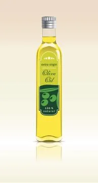 Olive Oil Bottle Stock Illustration