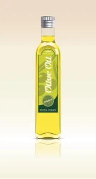 Olive Oil Bottle Stock Illustration