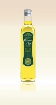 Olive Oil Bottle Stock Illustration