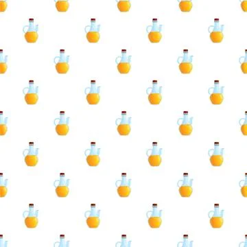 Olive oil cruet pattern for culinary background design Illustrazione stock