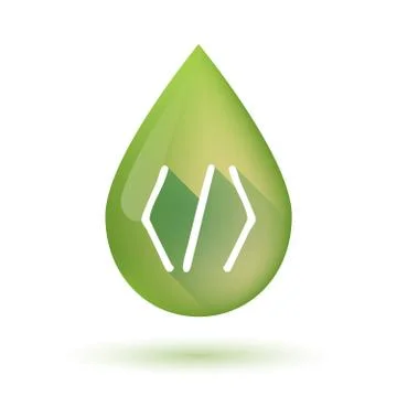 Olive oil drop icon with a code sign Stock-Illustration