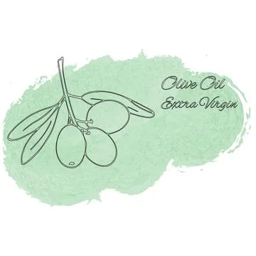 Olive oil extra virgin background Stock Illustration