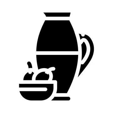 Olive oil glyph icon vector illustration Stock Illustration