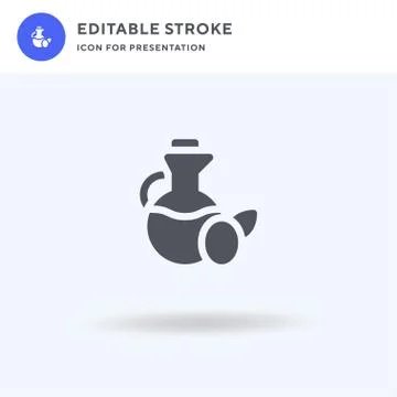 Olive Oil icon vector, filled flat sign, solid pictogram isolated on white, l Illustrazione stock