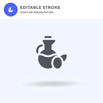 Olive Oil icon vector, filled flat sign, solid pictogram isolated on white, logo Illustrazione stock