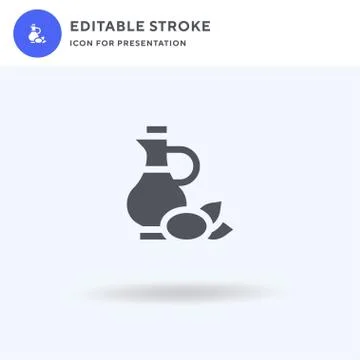 Olive Oil icon vector, filled flat sign, solid pictogram isolated on white, logo Stock Illustration