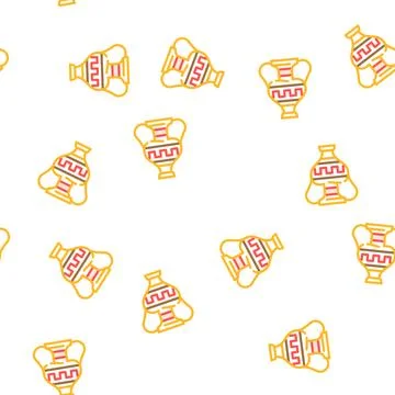 Olive oil jug vector seamless pattern Stock Illustration