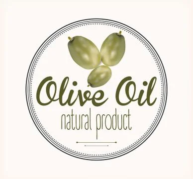 Olive oil label Stock Illustration