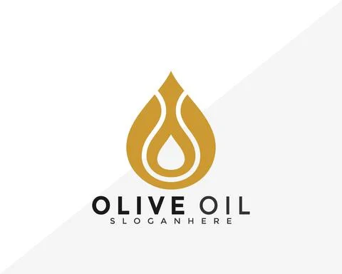 Olive Oil Logo Design. Creative Idea logos designs Vector illustration templa Stock Illustration