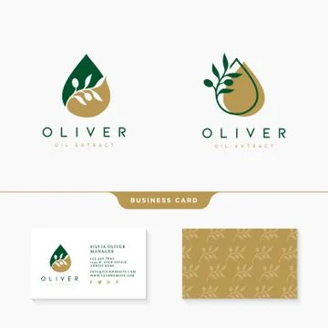 Olive oil logo design template vector Stock Illustration