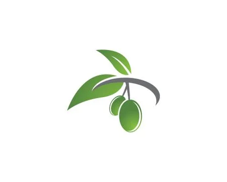 Olive oil logo vector icon illustration Stock Illustration