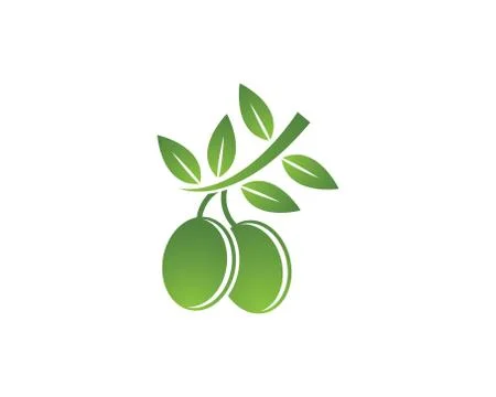 Olive oil logo vector icon illustration Stock Illustration