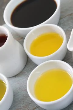 Olive oil selection Stock Photos