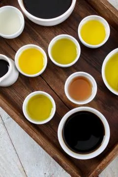 Olive oil selection Foto stock