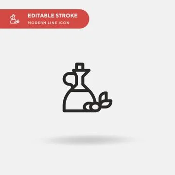 Olive Oil Simple vector icon. Illustration symbol design template for web mob Illustrazione stock