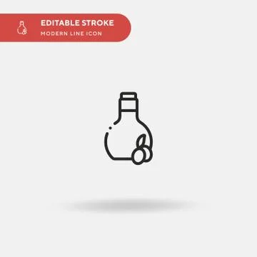 Olive Oil Simple vector icon. Illustration symbol design template for web mob Stock Illustration