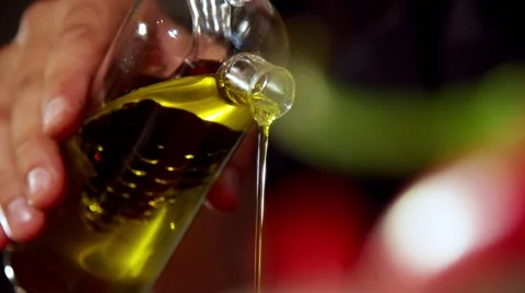 Olive oil in slow motion Stock Footage 67867179