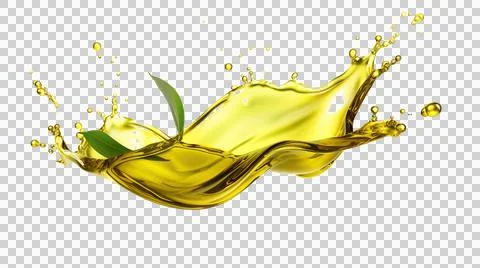 Olive oil splash element Stock Illustration
